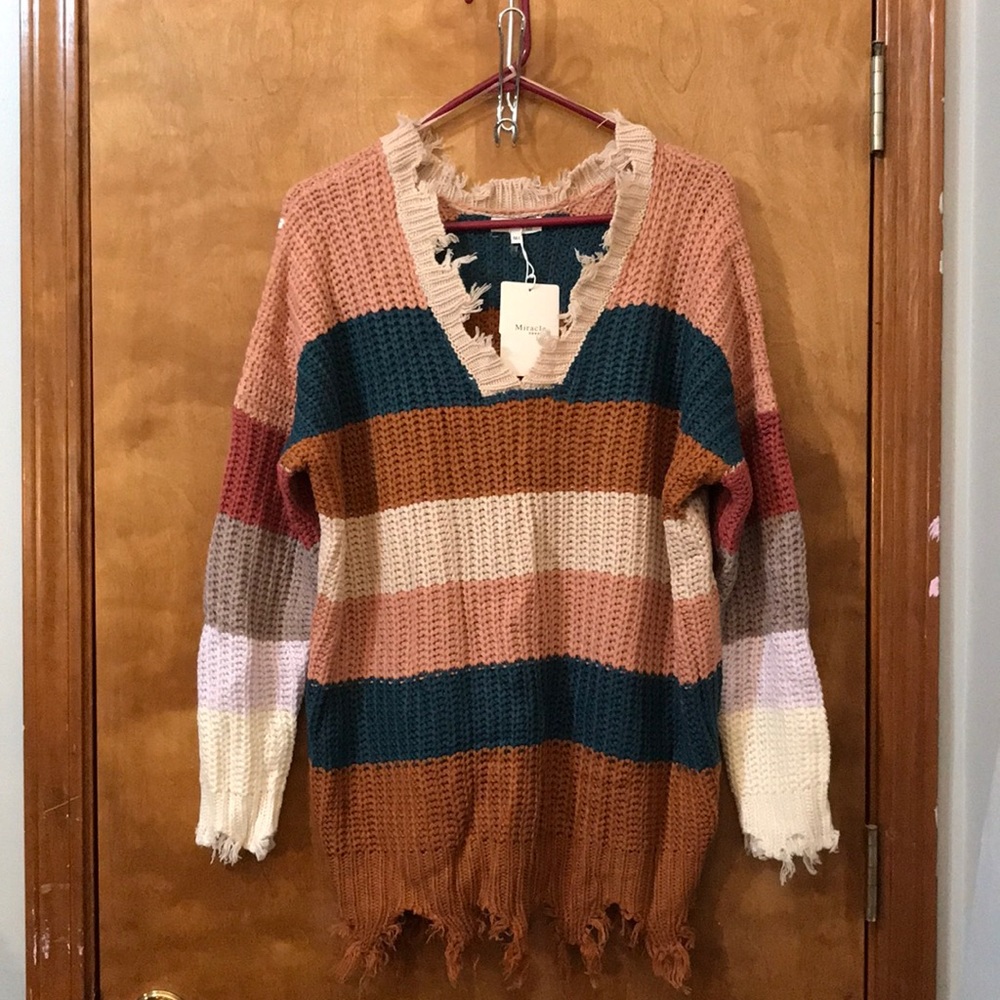 Distressed sweater